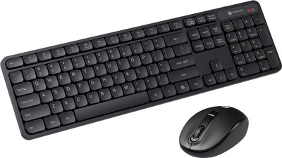 Portronics Key8 Combo Wireless Keyboard and Mouse Set with 2.4 GHz Wireless, Large Keycaps Wireless Handheld Laptop Keyboard Compatible with Desktop, Laptop, Mac 104 Keys, Adjustable Mouse Sensitivity, 12 Multimedia Hotkeys, PC, Laptop, Mac(Black)