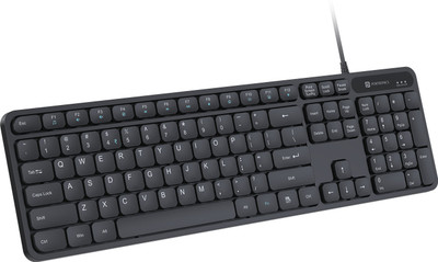 Portronics Ki-Pad 3 USB Wired Keyboard, Noise-free Typing, Large Keys, Function Hotkeys Wired USB Handheld Laptop Keyboard Compatible with Desktop, Laptop, Mac N/A,stand support,multimedia_keys(Black) deal from flipkart
