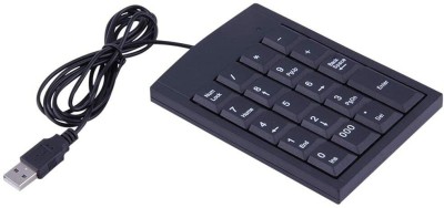 MentorKids Mini USB Wired Keyboard, Numeric Keypad Adapter, 19 Keys, for Laptop, PC, Wired USB Laptop Keyboard(Black)