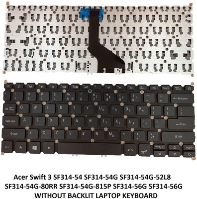 SOLUTIONS-365 KEYBOARD FOR ACER SWIFT 3 SF314-54 SF314-54G SF314-54G-52L8 WITHOUT BACKLIT Internal Laptop Keyboard(Black)