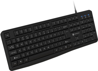 Portronics Ki-Pad 4, Multimedia Hotkeys, Rupee Symbol Key, Ergonomic, Full-Size Layout, Wired USB Handheld Laptop Keyboard Compatible with Desktop, Laptop, Mac(Black)