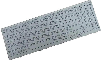 SellZone Compatible Keyboard for Sony VAIO VPC EH Laptop (in White Color) Internal Laptop-size Laptop Keyboard Compatible with Desktop, Laptop, Mac(Black)