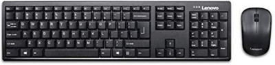 Lenovo KB MICE_BO combo 100 Eng Wireless Standard Laptop Keyboard Compatible with Desktop, Laptop, Mac stand support,multimedia_keys,KB MICE _BO Wireless Combo 100 Eng(Black)