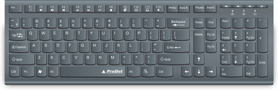 PRODOT QWERTY Keyboard with Low Profile Keys for Windows, Mac, PC, Laptop (Feather-IB) Wired USB Standard Laptop Keyboard Compatible with Desktop, Laptop, Mac stand support,Floater(Black)