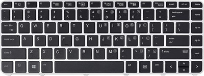 SellZone for Hp EliteBook 840 G3 / 840 G4 /745 G3 / 745 G4 / 848 G3 Without Mouse Pointer Internal Laptop-size Laptop Keyboard Compatible with Desktop, Laptop, Mac(Silver)