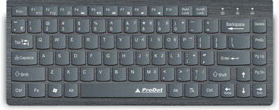PRODOT Laptop Keypad Size 217m Mini Wired Keyboard Wired USB Standard Laptop Keyboard Compatible with Desktop, Laptop, Mac(Black)