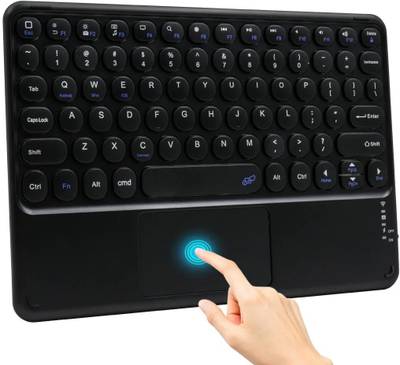 Hi-Lite Essentials Bluetooth Keyboard with Trackpad Suitable for PC/Mac/Laptop/Smartphone/Tablet Bluetooth Laptop Keyboard