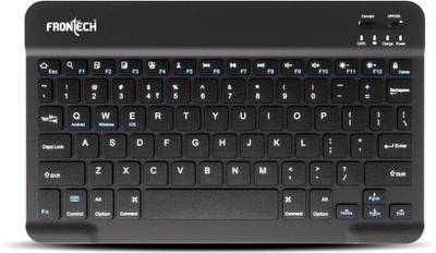 Frontech FT-1603A Bluetooth Standard Multi-device Keyboard Compatible with Laptop(Black)