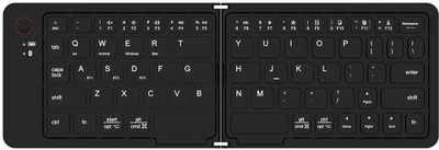 FosCadit Foldable Wireless Multi-Device Keyboard Bluetooth 5.1 Noiseless, Compact Size Bluetooth Standard Multi-device Keyboard Compatible with Desktop, Laptop, Mac(Black)