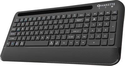 AMKETTE Optimus Pro Max 4 in 1 Bluetooth, Wireless Standard Multi-device Keyboard Compatible with Desktop, Laptop, Tablet, iPad, Mac(Black)