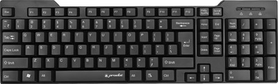 PRODOT ProSeries KB-247s USB Wired Keyboard I Plug & Play Technology I 104 Keys I Wired USB Standard Multi-device Keyboard Compatible with Desktop, Laptop, Mac(Black)