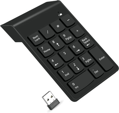 RyzCare Wireless Numpad Advanced 2.4GHz Wireless Connection 18 Keys Slim Numeric Wireless Handheld Multi-device Keyboard Compatible with Desktop, Laptop, Mac(Keyboard Portable Mini Number Keypad For Laptop Computer PC&Black) RyzCare Wireless Numpad Advanced 2.4GHz Wireless Connection 18 Keys Slim Numeric Wireless Handheld Multi-device Keyboard Compatible with Desktop, Laptop, Mac(Keyboard Portable Mini Number Keypad For Laptop Computer PC&Black)