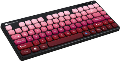 Portronics Bubble 2.4 GHz & Bluetooth 5.0 Connectivity, Noiseless Experience Bluetooth, Wireless Handheld Multi-device Keyboard Compatible with Desktop, Laptop, Tablet, iPad, Mac(Purple)