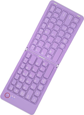 ELECTRO WOLF PFK1 Wireless Standard Multi-device Keyboard Compatible with Laptop(Purple)