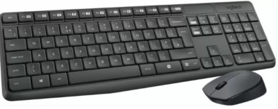 Logitech MK235 Combo Wireless Multi-device Keyboard(Black)