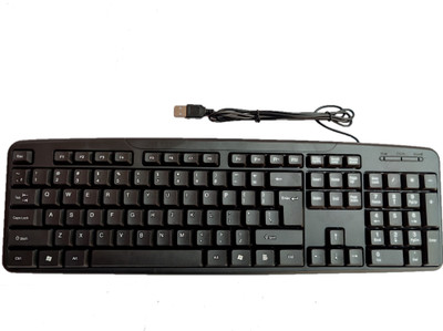ANJO USB Keyboard Wired 104 keys (Black) Wired USB Standard Multi-device Keyboard Compatible with Desktop, Laptop, Mac(Black)