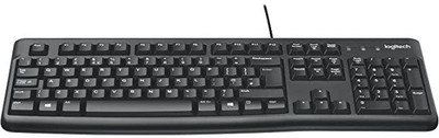 Logitech Plug and Play USB Keyboard K120 Full-Size, Spill-Resistant, Curved Space Bar Wired USB Standard Desktop Keyboard Compatible with Desktop, Laptop, Mac(Black)