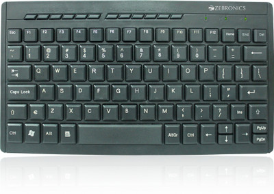 ZEBRONICS ZEB-K04 Mini Multimedia with 96 UV Coated Keys, Slim & Compact, for PC/Mac Wired USB Laptop-size Multi-device Keyboard Compatible with Desktop, Laptop, Mac with gaming mode ,multimedia_keys(Black) ZEBRONICS ZEB-K04 Mini Multimedia with 96 UV Coated Keys, Slim & Compact, for PC/Mac Wired USB Laptop-size Multi-device Keyboard Compatible with Desktop, Laptop, Mac with gaming mode ,multimedia_keys(Black)