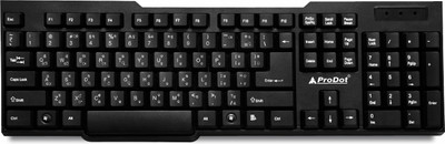 PRODOT Choice-Oriya with 104 Keys Wired USB Standard Multi-device Keyboard Compatible with Desktop, Laptop, Mac stand support,Odiya Keyboard(Black)