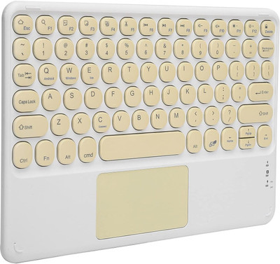 GEUTIERL AN 6030 Bluetooth Laptop-size Multi-device Keyboard Compatible with iPad(Yeloow)
