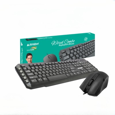 PRODOT Choice+175 Mouse & Wired USB Multi-device Keyboard(Black)