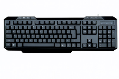 SKOG Wired Keyboard with Multimedia Hotkeys, Ergonomic Design Wired USB Standard Multi-device Keyboard Compatible with Desktop, Laptop, Mac(Black)
