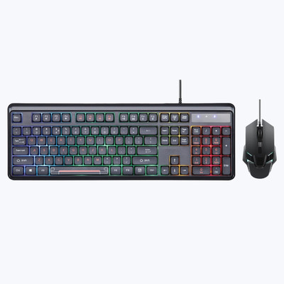 ZEBRONICS ZEB-COMBAT COMBO Wired USB Standard Multi-device Keyboard Compatible with Desktop, Laptop, Mac(Black)