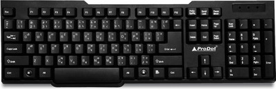 PRODOT Marathi Wired Keyboard With Rupees Key I Ergonomic, Spill Resistant Design I Wired USB Standard Multi-device Keyboard Compatible with Desktop, Laptop, Mac(Black)