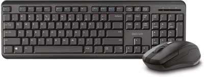 ASTRUM Wireless Keyboard Mouse KW340 Grey Wireless Multi-device Keyboard(Black)