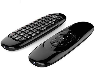 VOOCME Universal TV Remote Air Mouse Wired USB Laptop-size Multi-device Keyboard Compatible with Desktop, Laptop, Mac Easy to Use,Plug and Play,Quick, Comfy Durable body(Black)