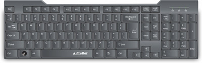 PRODOT ProSeries KB-247s USB Wired Keyboard I Plug & Play Technology I 104 Keys I Wired USB Standard Multi-device Keyboard Compatible with Desktop, Laptop, Mac(Black)