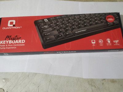 Quantron QKB -14 WIRED USB KEYBOARD Wired USB Standard Multi-device Keyboard Compatible with Desktop, Laptop, Mac Easy to Use,Plug and Play,Quick, Comfy Durable body(Black)