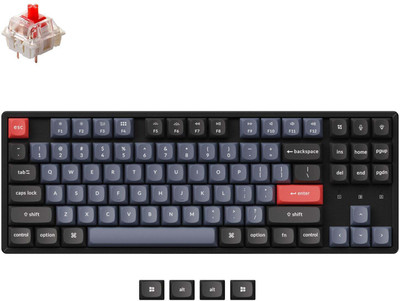 Keychron K8 Pro Bluetooth, Wired USB Tenkeyless Multi-device Keyboard(Red)