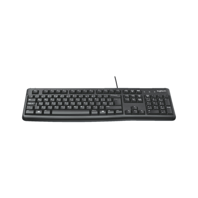Logitech K120 / Full-Size, Spill-Resistant, Curved Space Bar Wired USB Standard Desktop Keyboard Compatible with Desktop, Laptop, Mac for Windows, USB Plug-and-Play, Full-Size, Spill-Resistant, Curved Space Bar