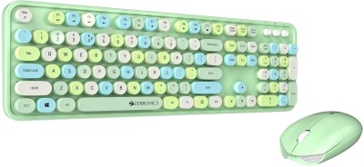 ZEBRONICS Zeb-Companion 300 Wireless Desktop Keyboard(Green)