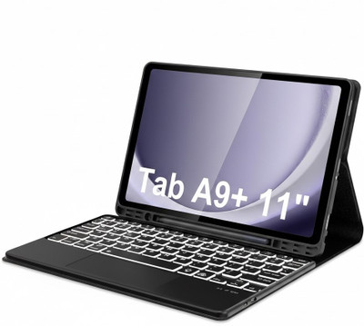 Typecase Keyboard Case for A11+ (11") & A9+ (11") with 7-Colors Backlit+Trackpad Bluetooth Standard Tablet Keyboard Compatible with Tablet(Black)