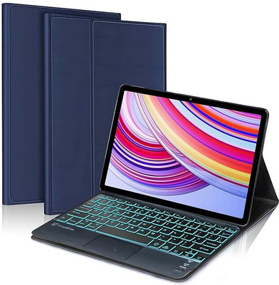 Proelite TouchPad Keyboard case for Redmi Pad Pro 12.1 inch, Magnetic Detachable Wireless Bluetooth Standard Tablet Keyboard Compatible with Desktop, Laptop, Mac(Dark Blue)
