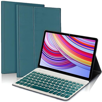 Proelite Keyboard case for Redmi Pad Pro 12.1 inch, Magnetic Detachable Wireless Bluetooth Standard Tablet Keyboard Compatible with Desktop, Laptop, Mac(Dark Green)