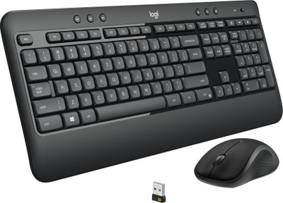 Logitech MK540 Mouse & Keyboard Combo / HotKeys, 3-Year Battery Life Wireless Standard Multi-device Keyboard Compatible with Desktop, Laptop, Mac multimedia_keys,MK540 Mouse & Keyboard Combo / HotKeys, 3-Year Battery Life(Black)