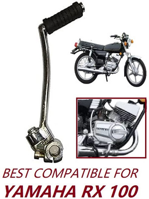 AMONRUN Kick starter lever for YAMAHA RX 100 chrome with rubber sleve Kickstart Lever