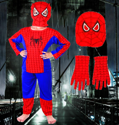 fancydressworld Spiderman dress with gloves for kids Kids Costume Wear