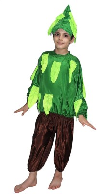 KAKU FANCY DRESSES Tree Costume For Boys & Girls, Nature Theme Dress -Green & Brown, 3-4 Yrs Kids Costume Wear
