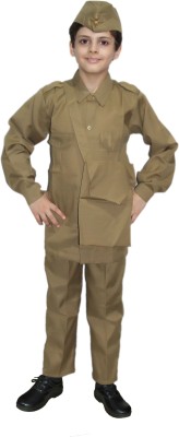 KAKU FANCY DRESSES Our Helper Postman Costume With Shirt, Pant, Cap & Bag, 5-6 Years -Khaki Kids Costume Wear