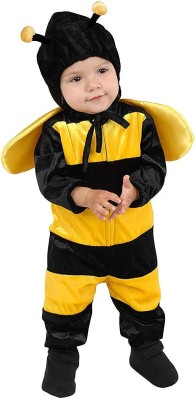KAKU FANCY DRESSES Honey Bee Dress For Girls With Headgear, Insect Costume - Yellow, 5-6 Years Kids Costume Wear