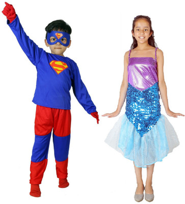 FRAIVIKO Superman and Mermaid Kids Costume Wear