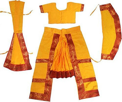 Chic Cos Silk World Classical Dance Costume For Kids And Adults Yellow Color Kids Costume Wear