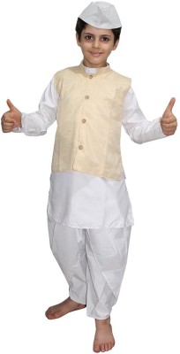 KAKU FANCY DRESSES Lal Bahadur Shastri Costume, Freedom Fighter Dress For 3-4 Years Kids Costume Wear