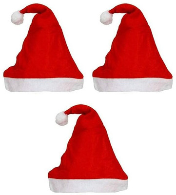FancyAgents Solid Santa Cap Cap(Pack of 3)