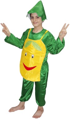 KAKU FANCY DRESSES Fruit Costume Mango Dress for Boys & Girls - Yellow & Green, 5-6 Years Kids Costume Wear