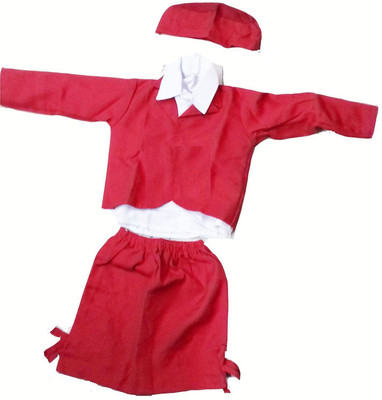 Chic Cos Airhostess Air Hostess Community Helper Red Color Fancy Dress Costume for Kids Kids Costume Wear